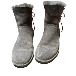 UGG  Australia Naiyah Charcoal Boot Lace Up Shearling  ( 1020144W ) Wmns…